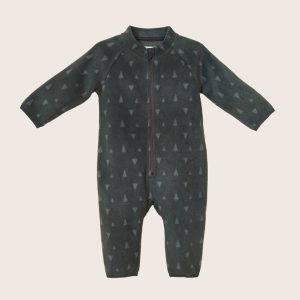 Rise Little Earthling Microfleece Romper - Deep Forest / 6-12m