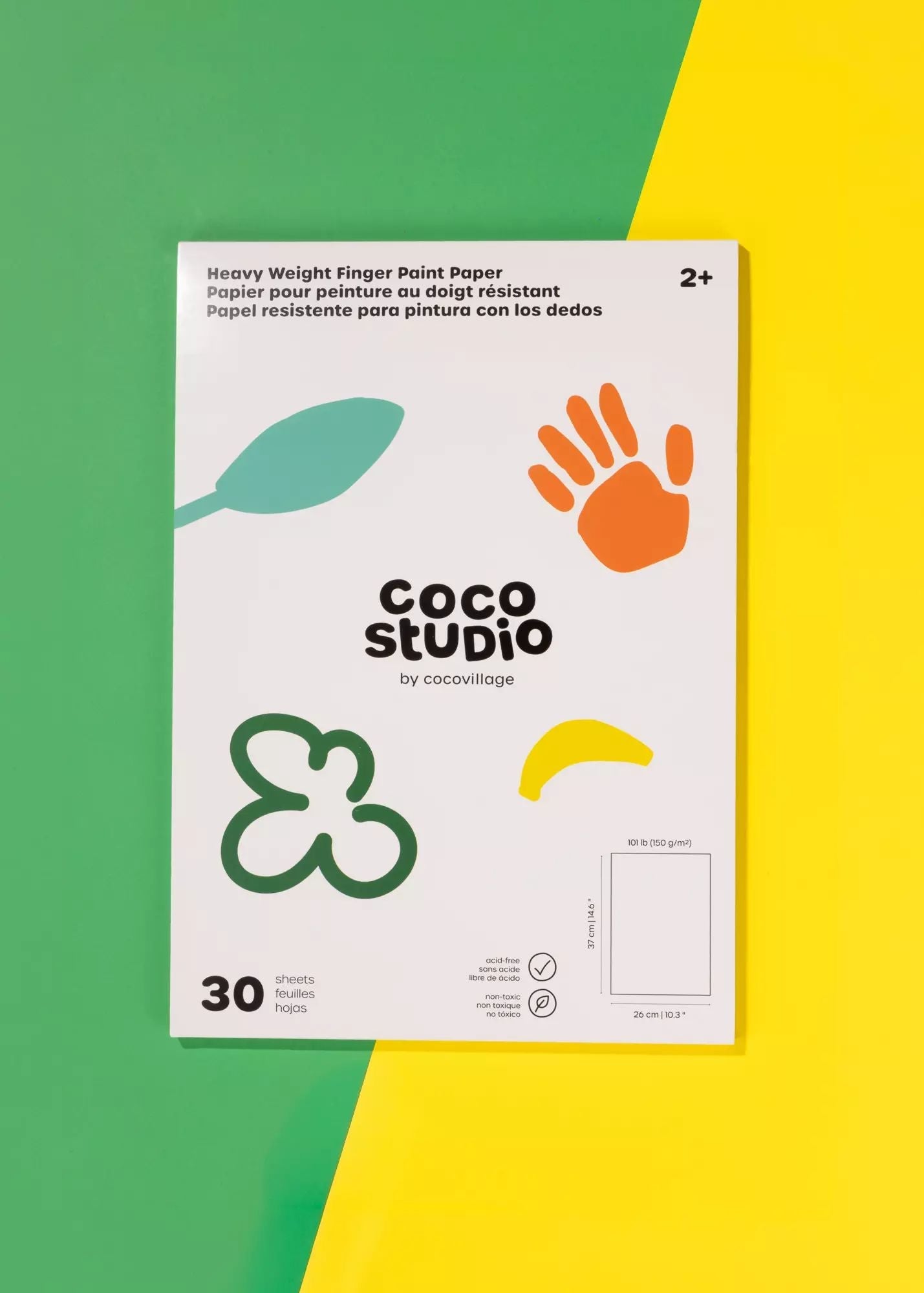 Coco Village Heavy Weight Finger Paint Paper (30 sheets) Toy