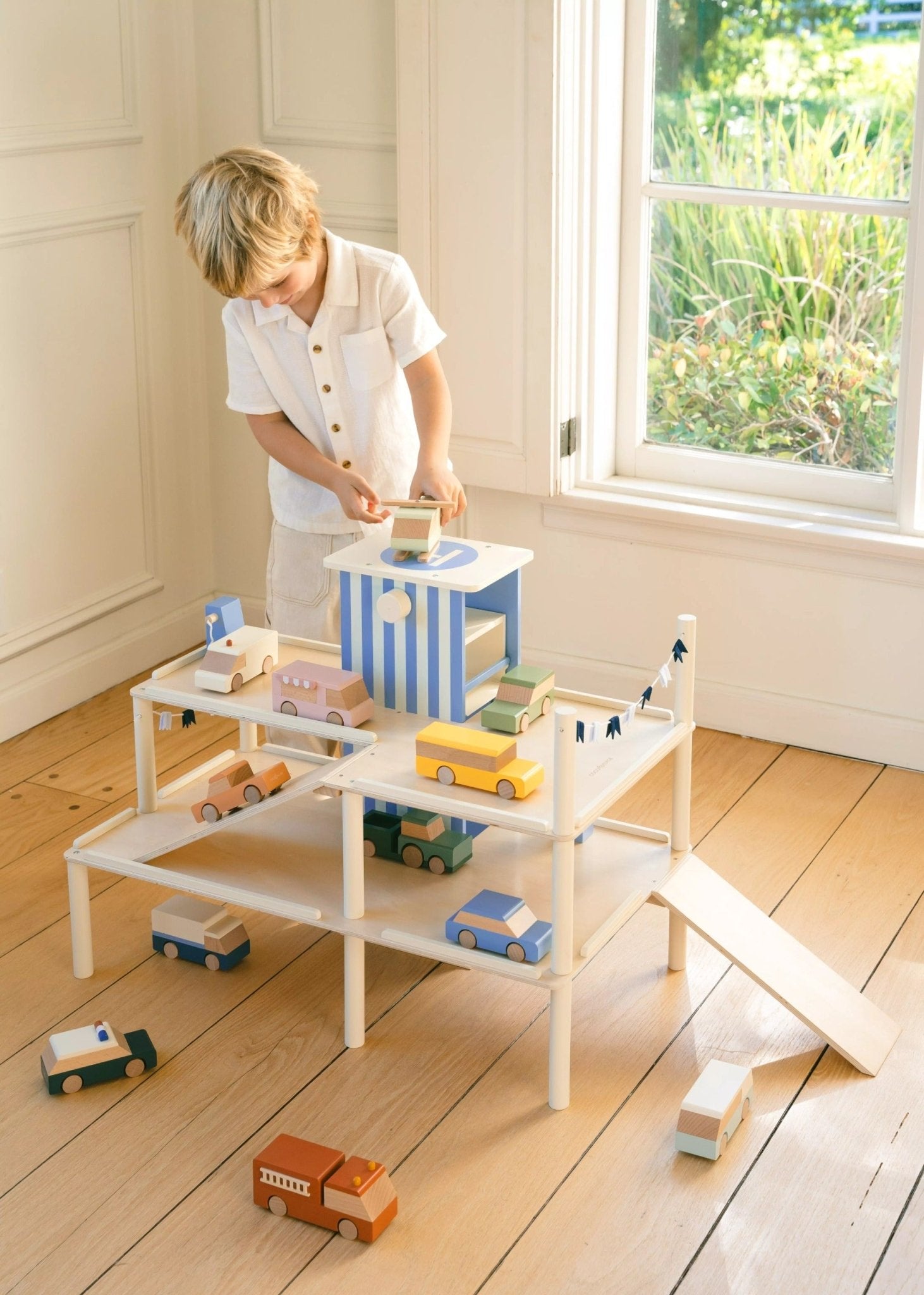 Coco Village Oversized Wooden Parking Garage Playset Toy - Image 2