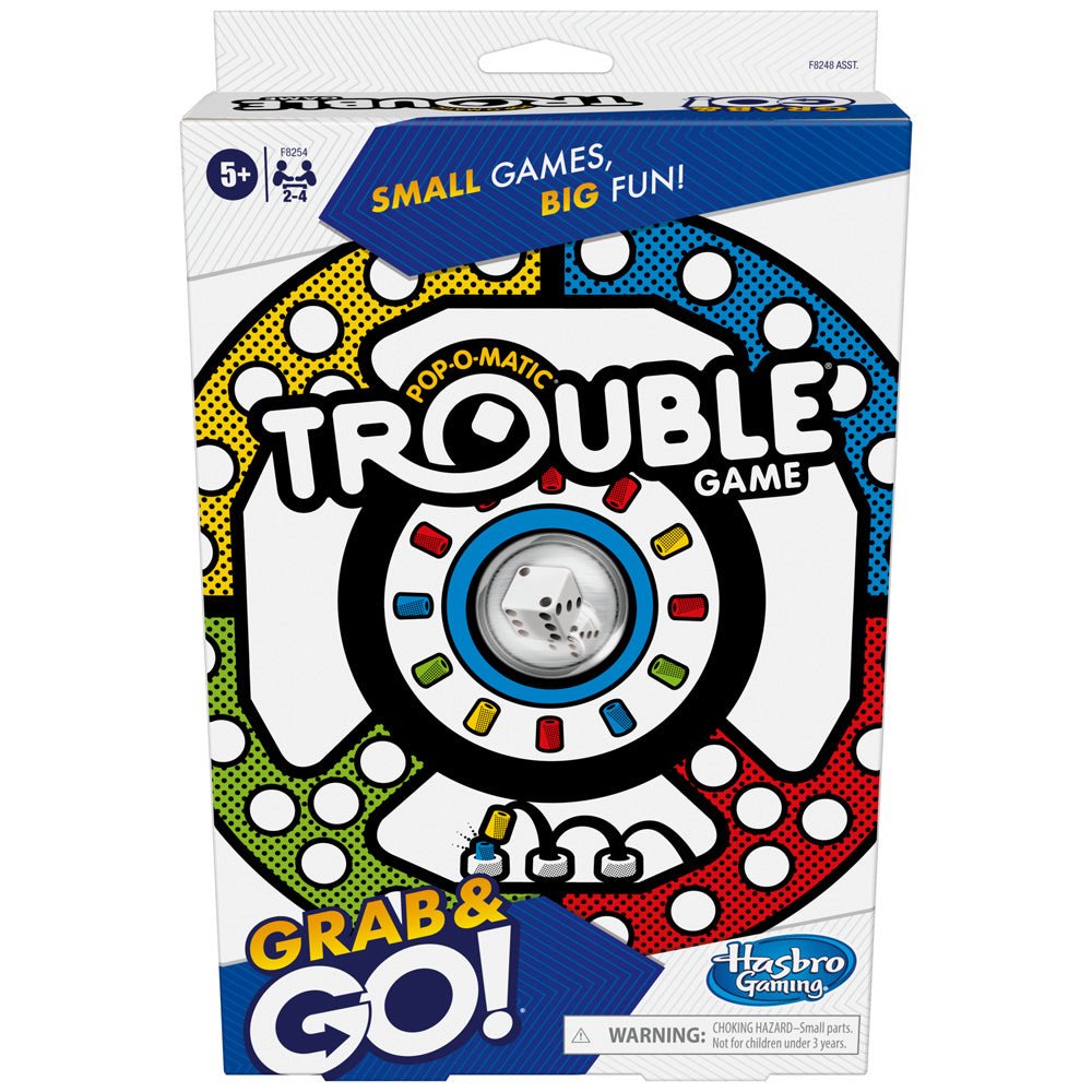 Hasbro Trouble Grab and Go Game Basket