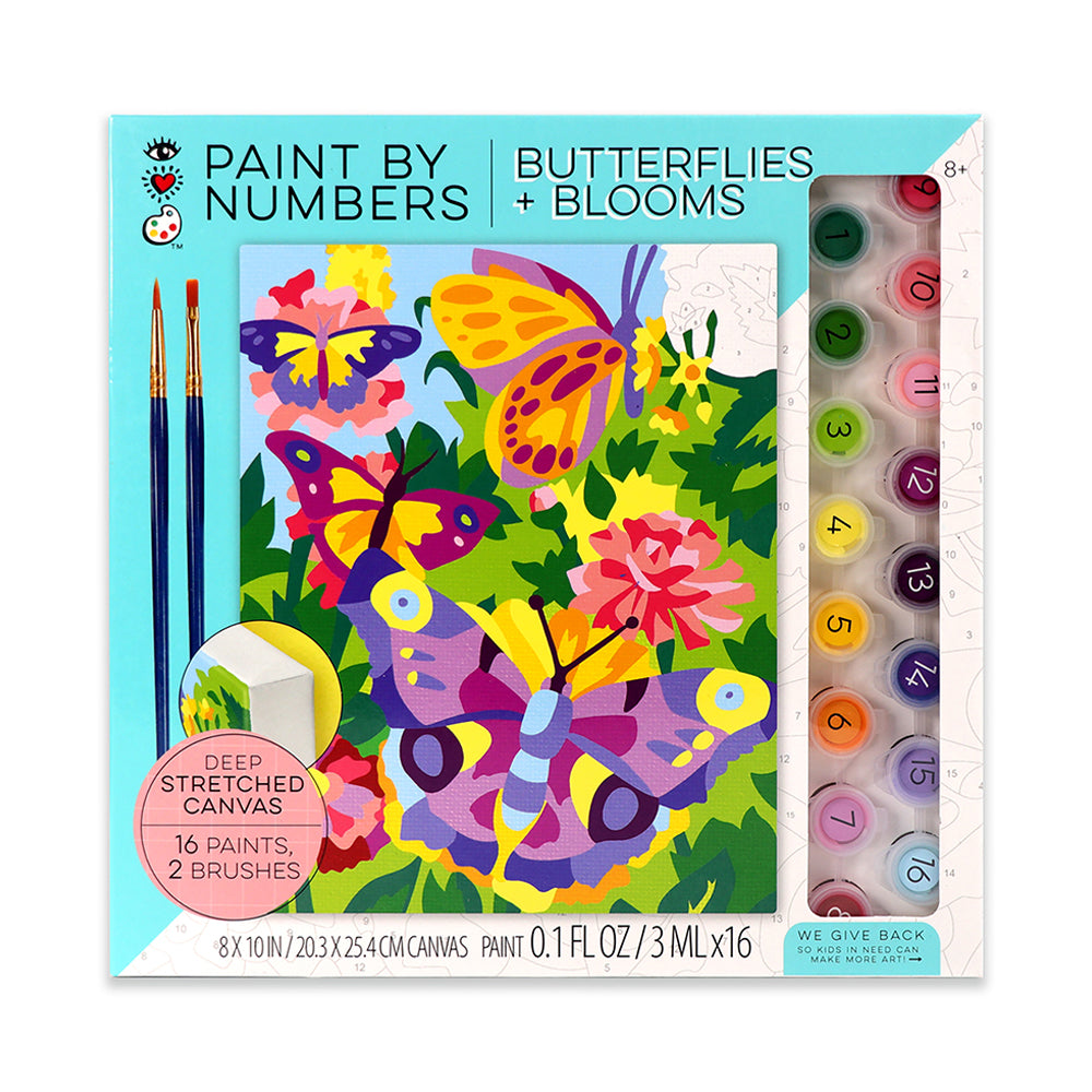 Bright Stripes iHeartArt Paint By Numbers- Butterflies + Blooms Brush - Image 8