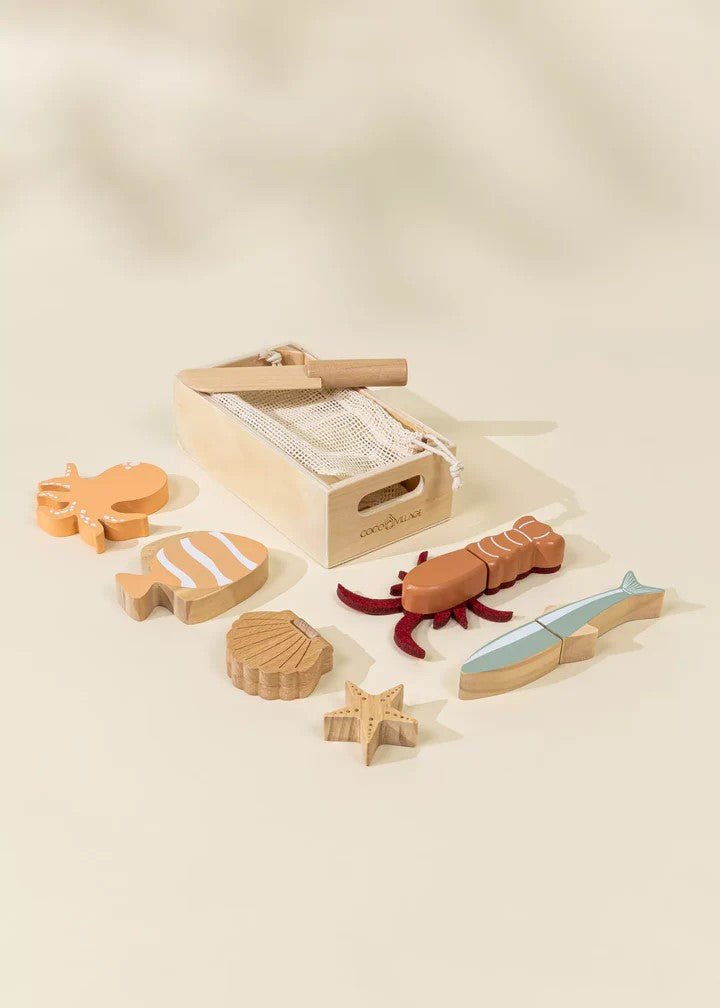 Coco Village Wooden Seafood Playset Toy - Image 4