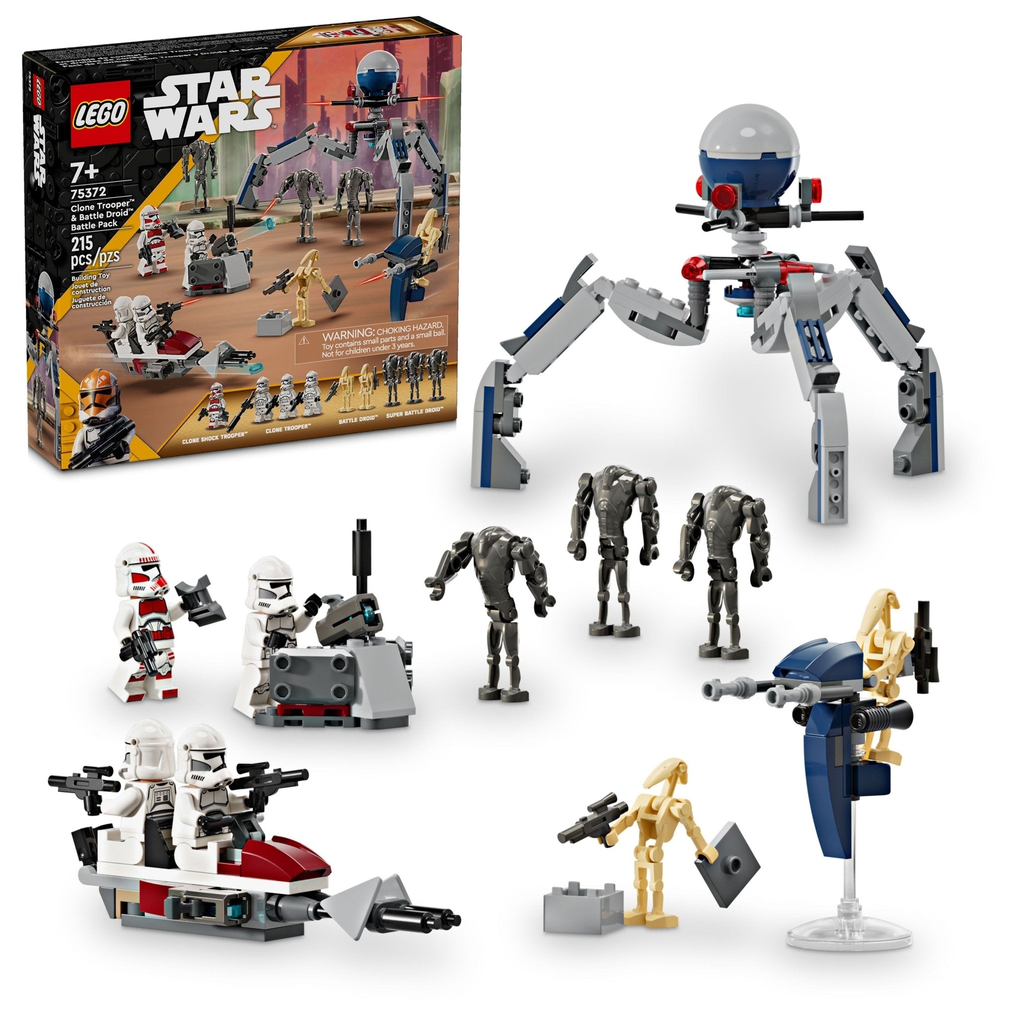 LEGO® Star WarsTM Clone TrooperTM & Battle DroidTM Battle Pack 75372 Bike
