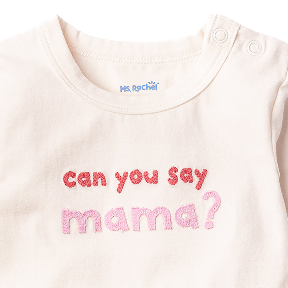 Ms.Rachel Long Sleeve Bodysuit - White/Red / 12-18m - Image 3