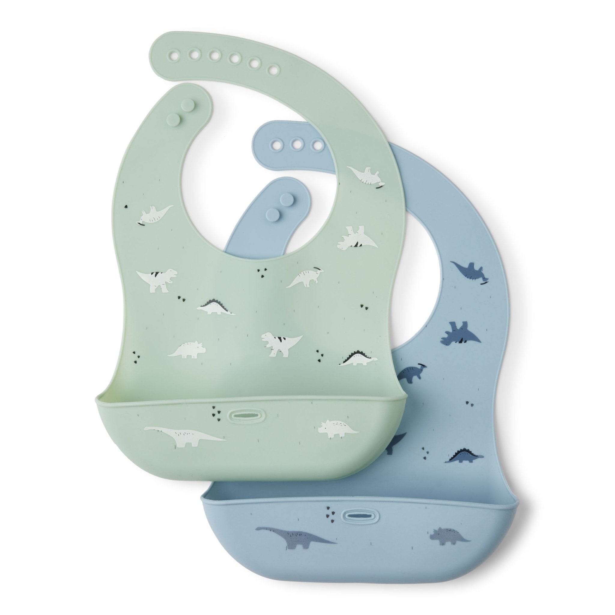 Rise Little Earthling 2-pack Silicone Bib - Hazel Blossom / OS