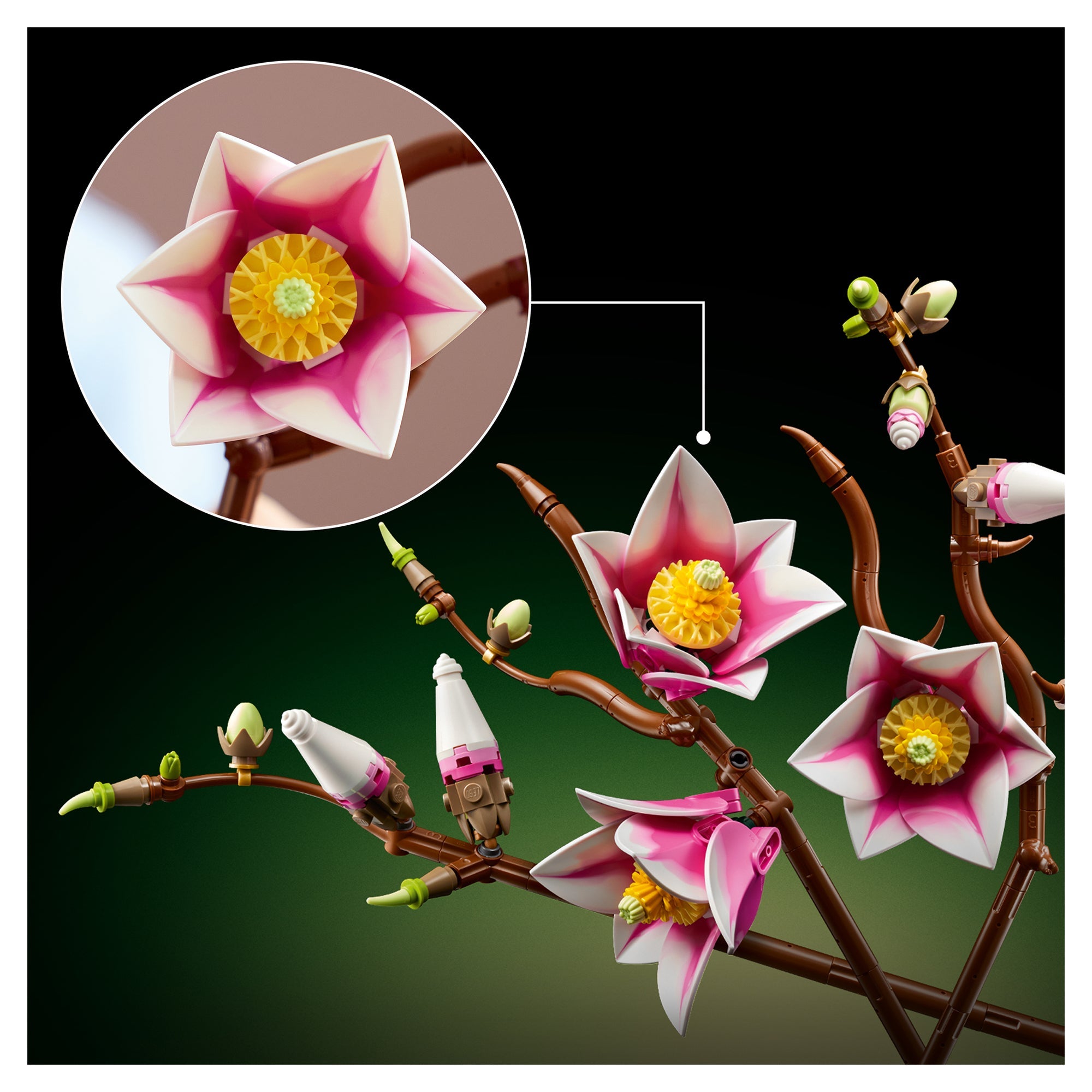 LEGO® Botanicals Magnolia Branches 11510 Cream - Image 5
