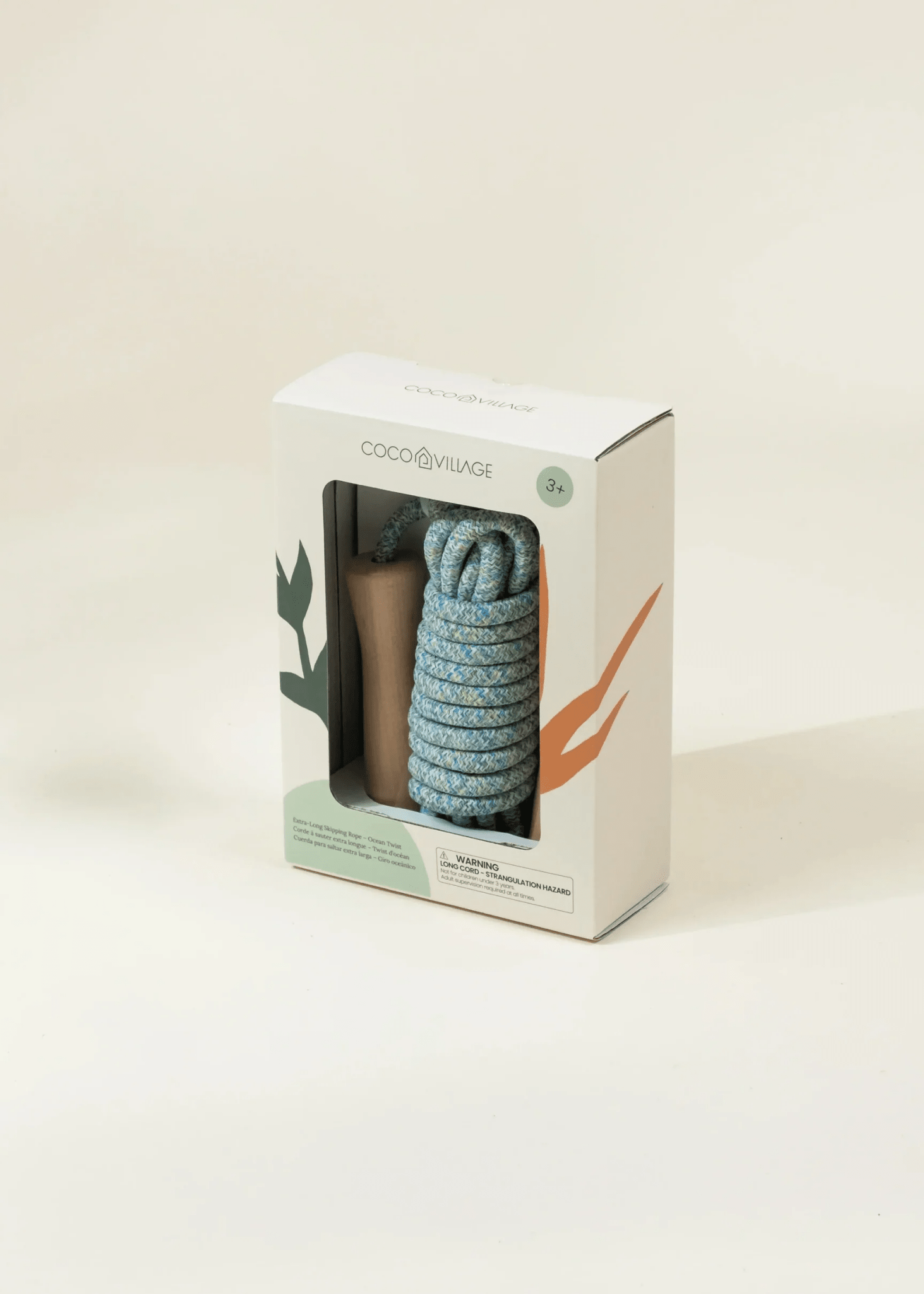 Coco Village Extra-Long Wooden Handle Skipping Rope – Ocean Twist Toy