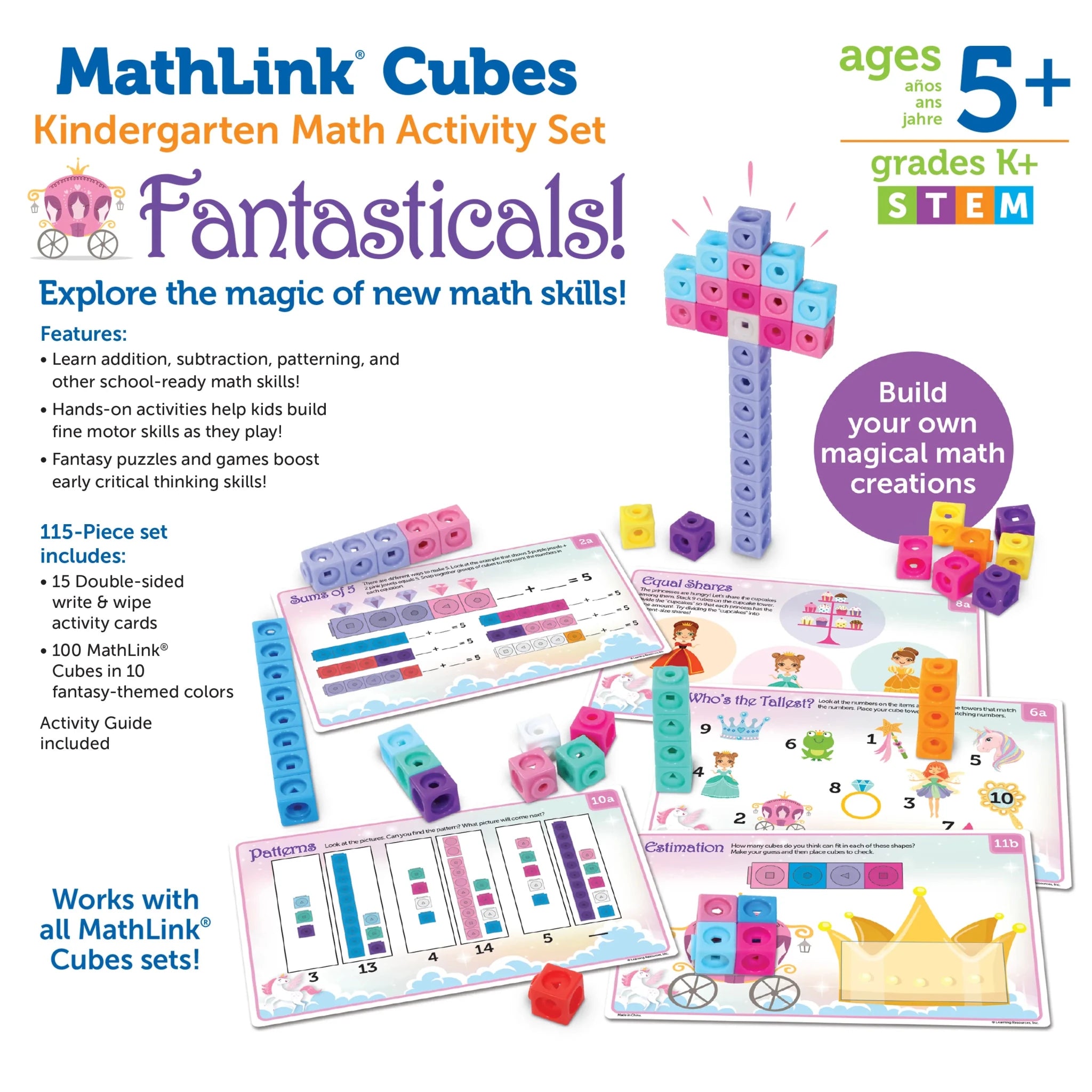 Learning Resources MathLink® Cube Activity Set - Fantasticals Puzzle - Image 5