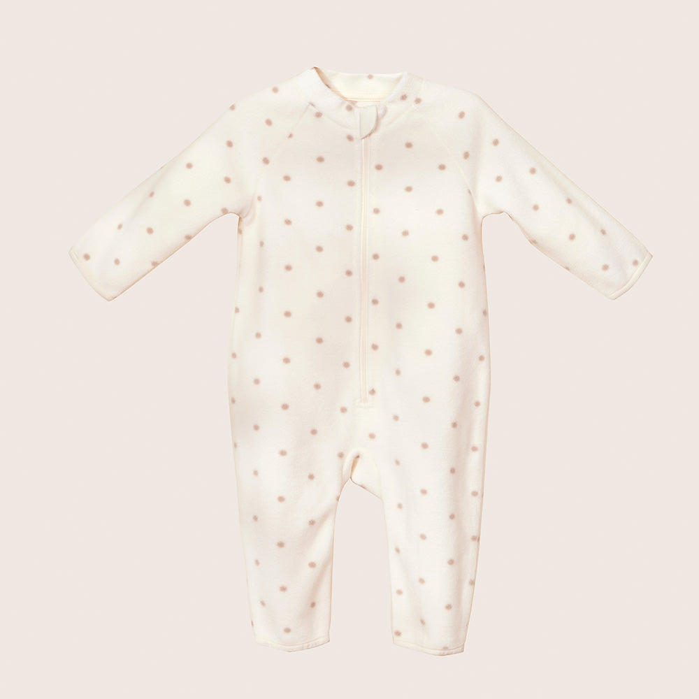 Rise Little Earthling Microfleece Romper - Antique White / 0-6m - Image 3