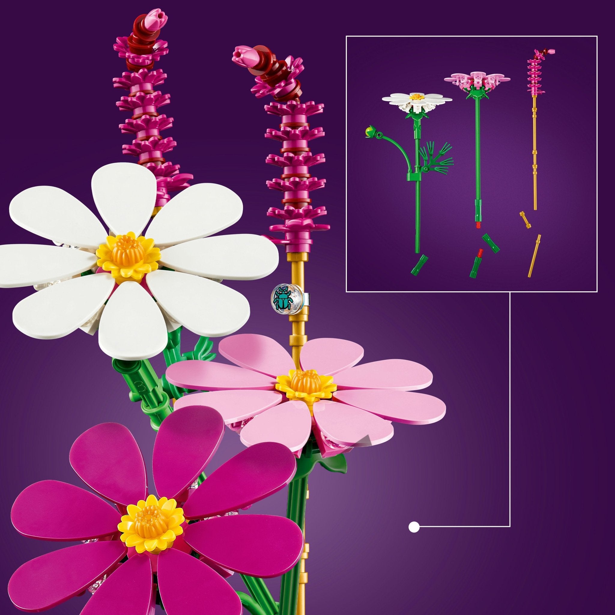 LEGO® Botanicals Cosmos Flowers 11514 Toy - Image 3