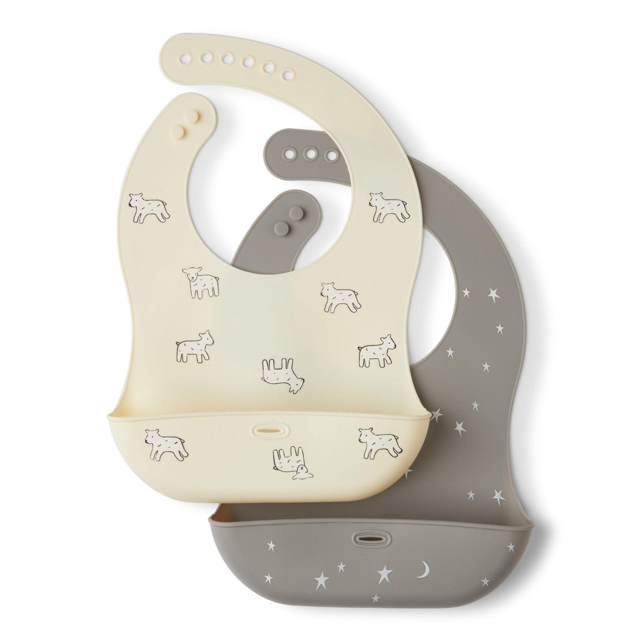 Rise Little Earthling 2-pack Silicone Bib - Hazel Blossom / OS - Image 3