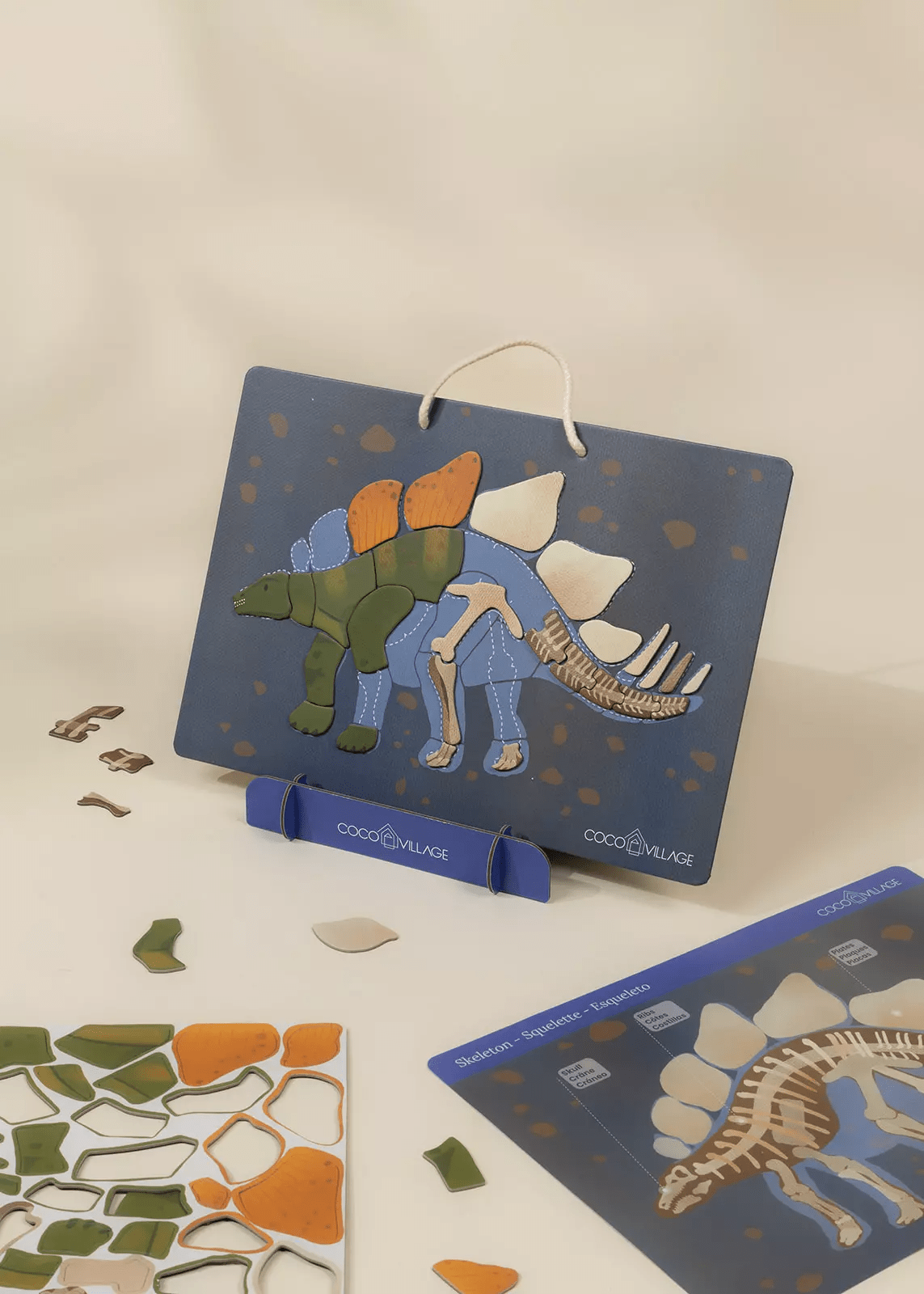 Coco Village Magnetic Interactive Board – Meet the Stegosaurus (Multi Language) Puzzle