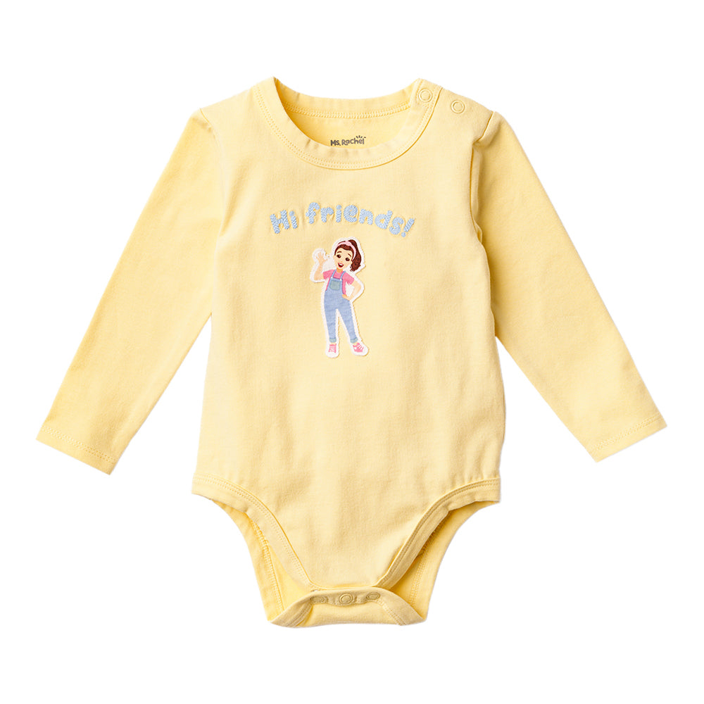 Ms.Rachel Long Sleeve Bodysuit - White/Red / 12-18m - Image 7