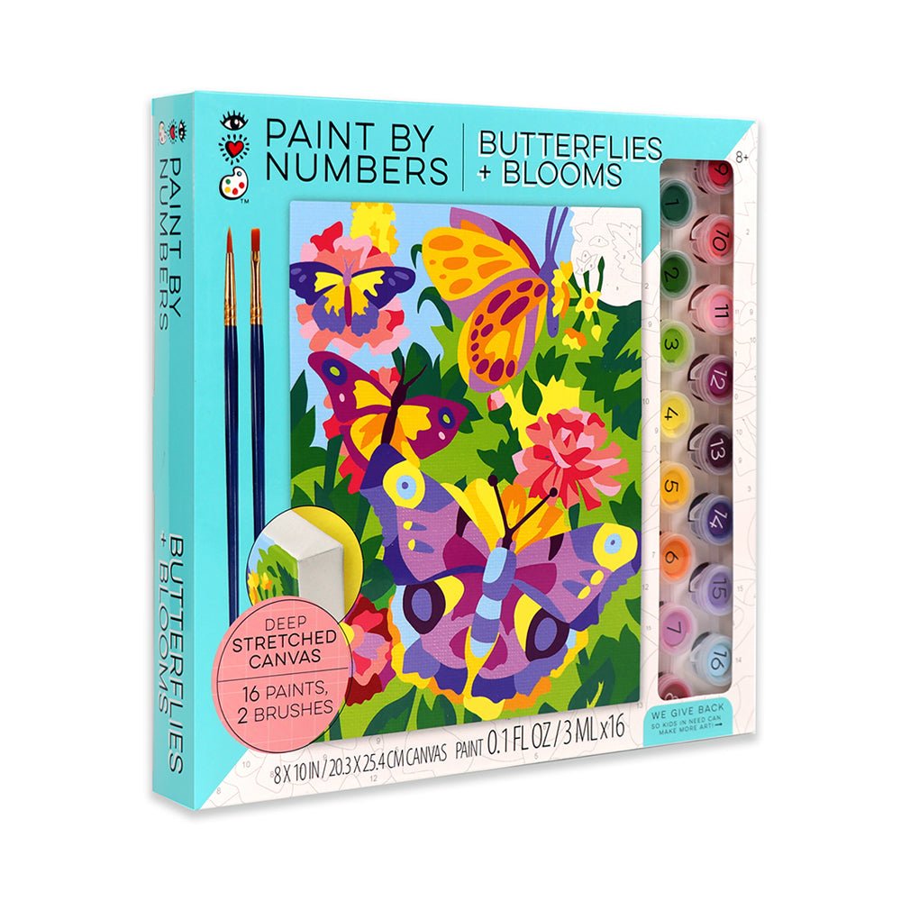 Bright Stripes iHeartArt Paint By Numbers- Butterflies + Blooms Brush - Image 2