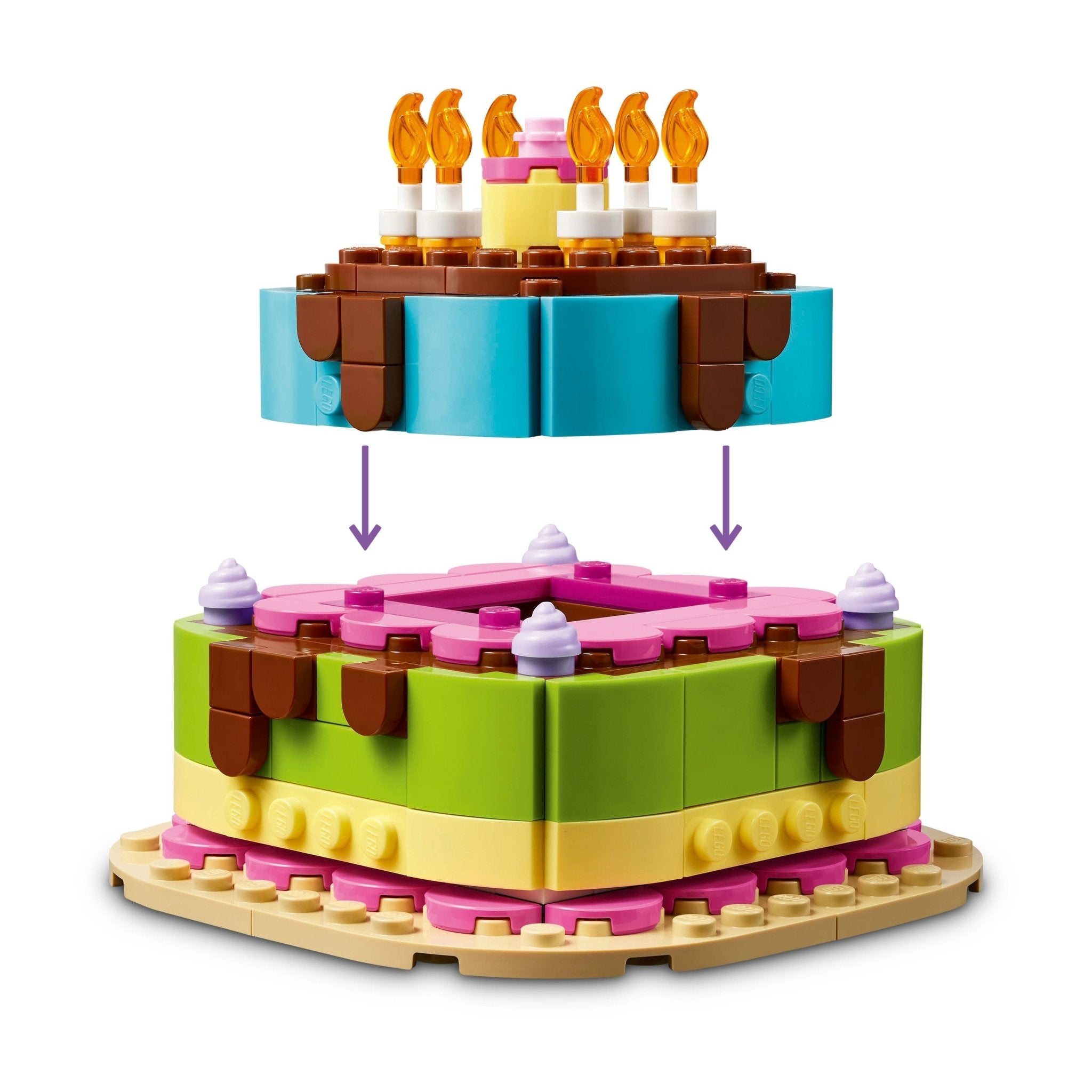 LEGO® Birthday Party Cake Craft for Kids 40815 Toy - Image 3