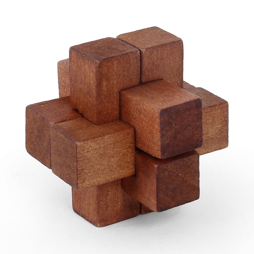 Made By Mastermind Toys Mastermind Toys 3D Mini Wooden Classic Cross Puzzle