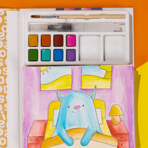 Coco Village Coco Studio Watercolor Monster Painting Book - 30 pages Brush