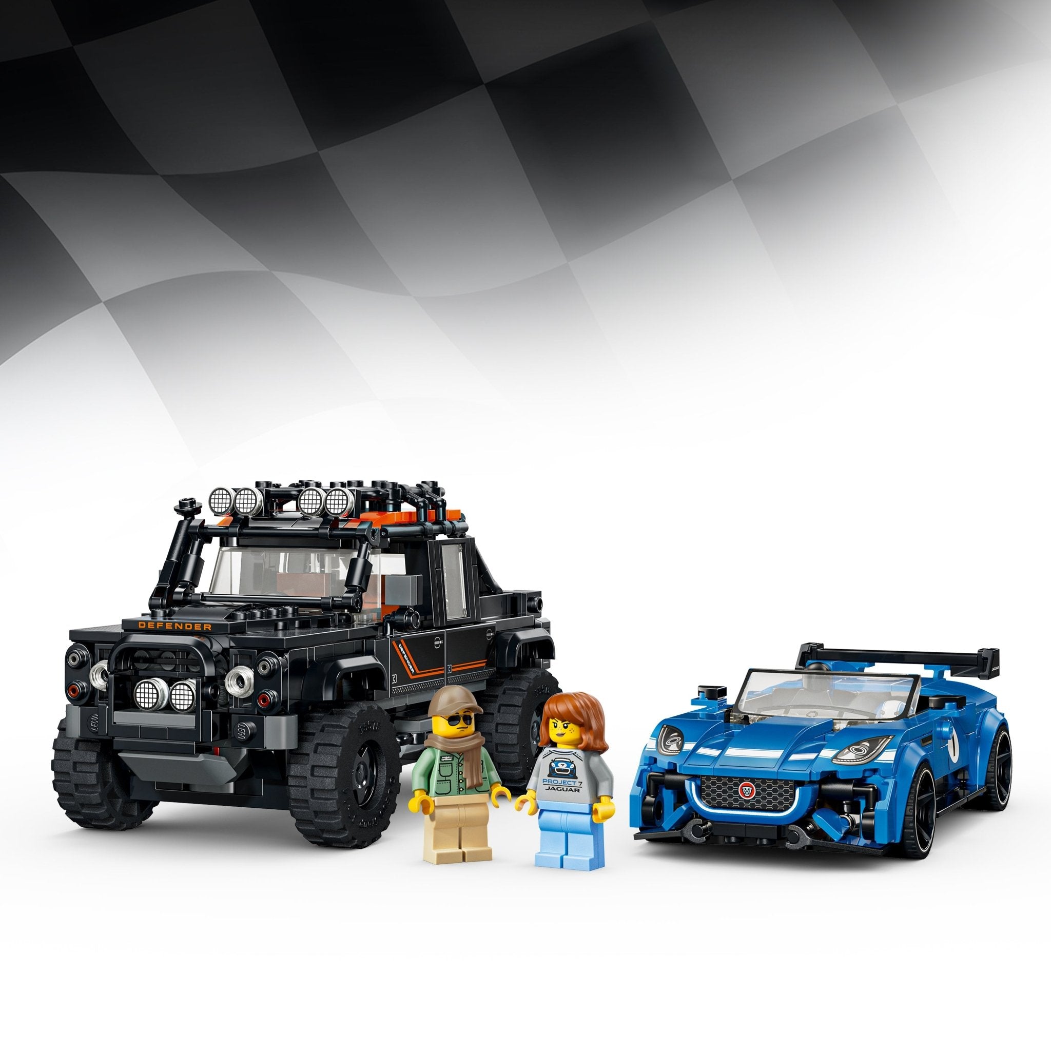 LEGO® Speed Champions Jaguar Project 7 & Land Rover Defender 77264 Toy - Image 6