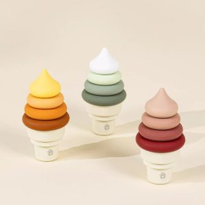 Coco Village 3 Sets of Silicone Stackable IceCream Cones 18 pcs Cream