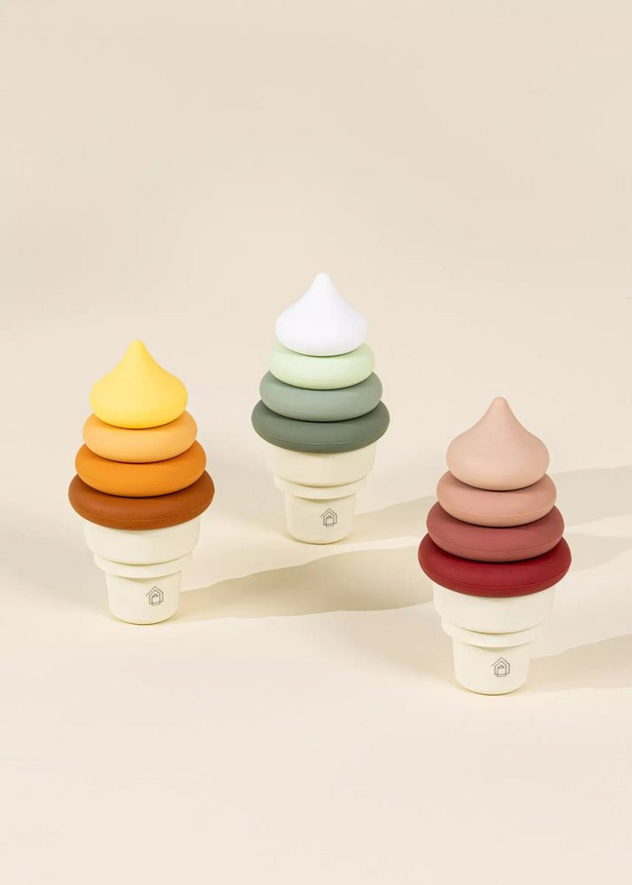 Coco Village 3 Sets of Silicone Stackable IceCream Cones 18 pcs Cream