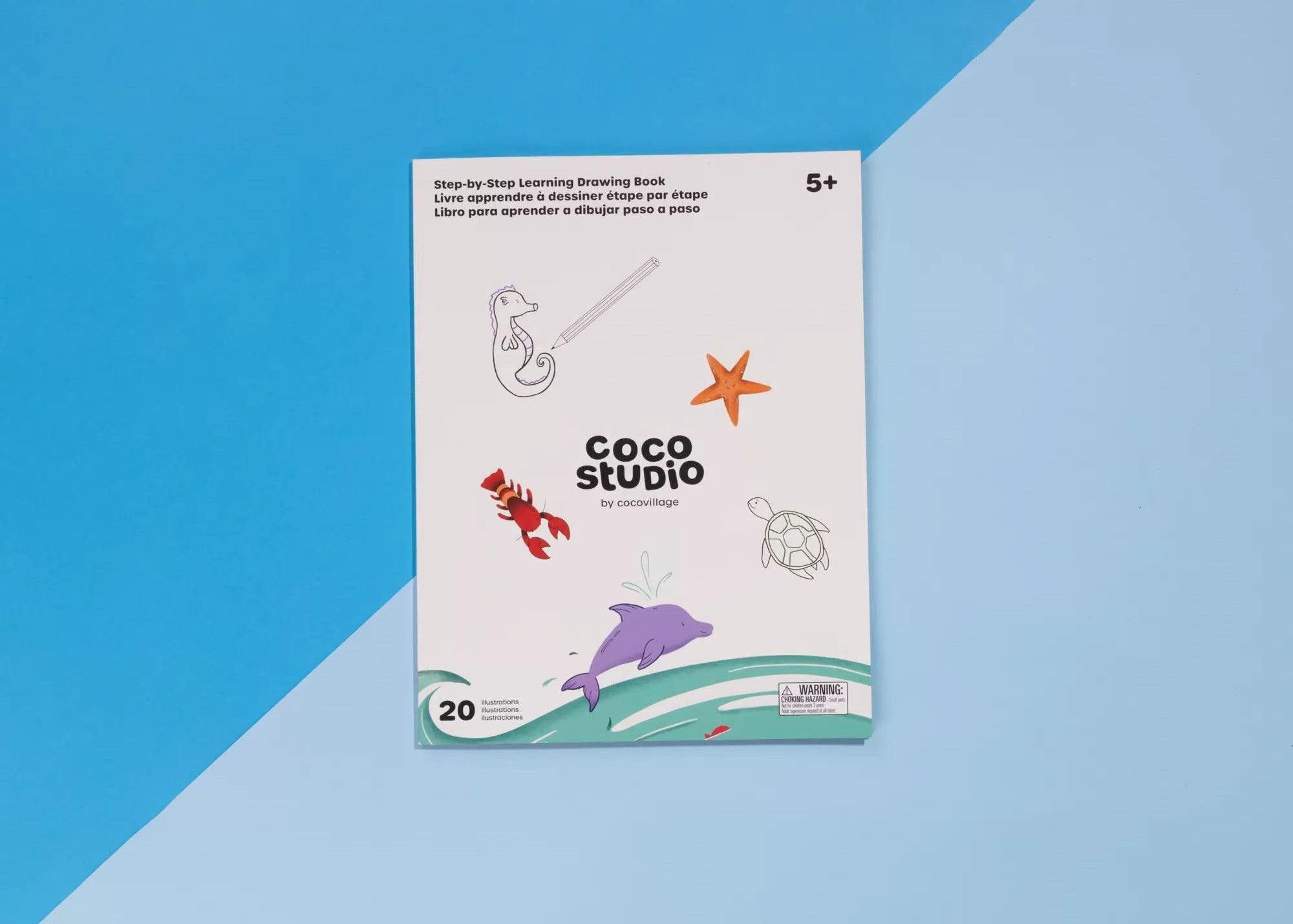 Coco Village Step-by-Step Learning Drawing Book – Under the Sea (20 pages) Toy - Image 3