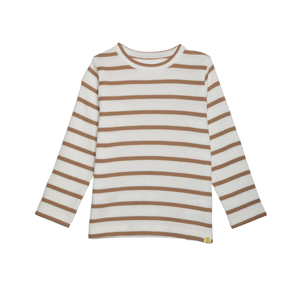 rise little earthling Long Sleeve Waffle T-Shirt - Biking Red / 3-4y - Image 4