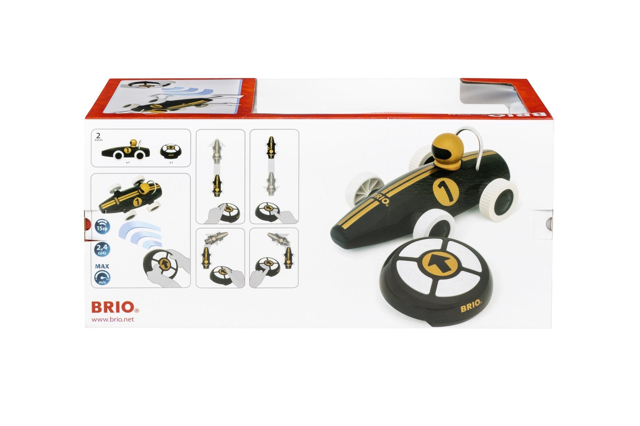 Brio R/C Race Car Black/Gold Toy - Image 4