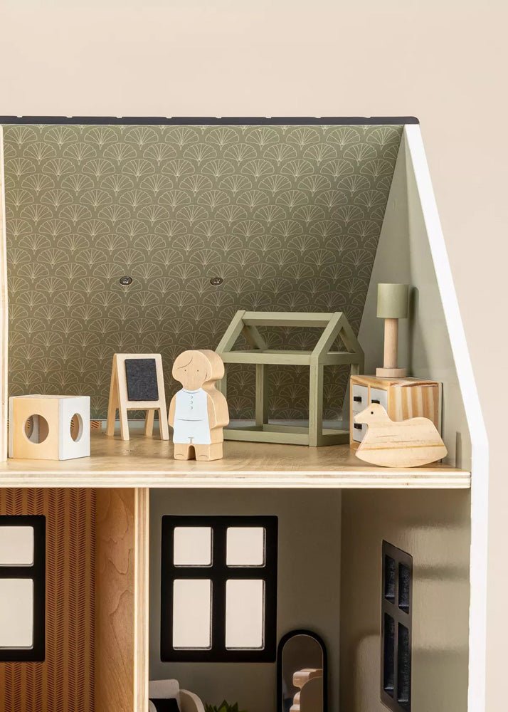 Coco Village Wooden Doll House Kids Room Furniture (7PCS) Soap - Image 9