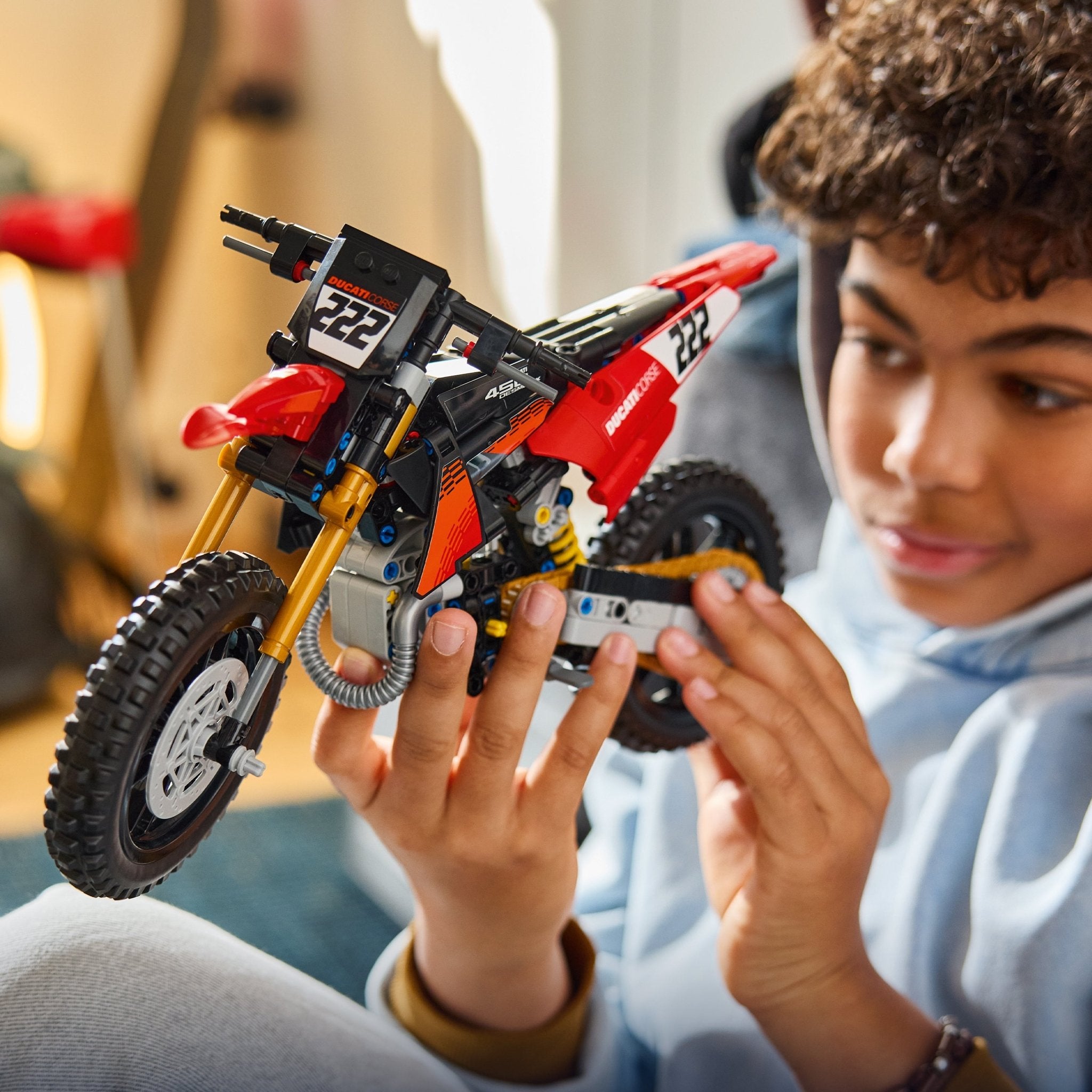 LEGO® Technic Ducati Desmo450 MX Factory Motorcycle 42238 Toy - Image 2