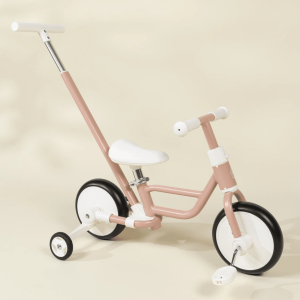 Coco Village 4-in-1 Tricycle with Push Handle & Training Wheels - Petunia Bike