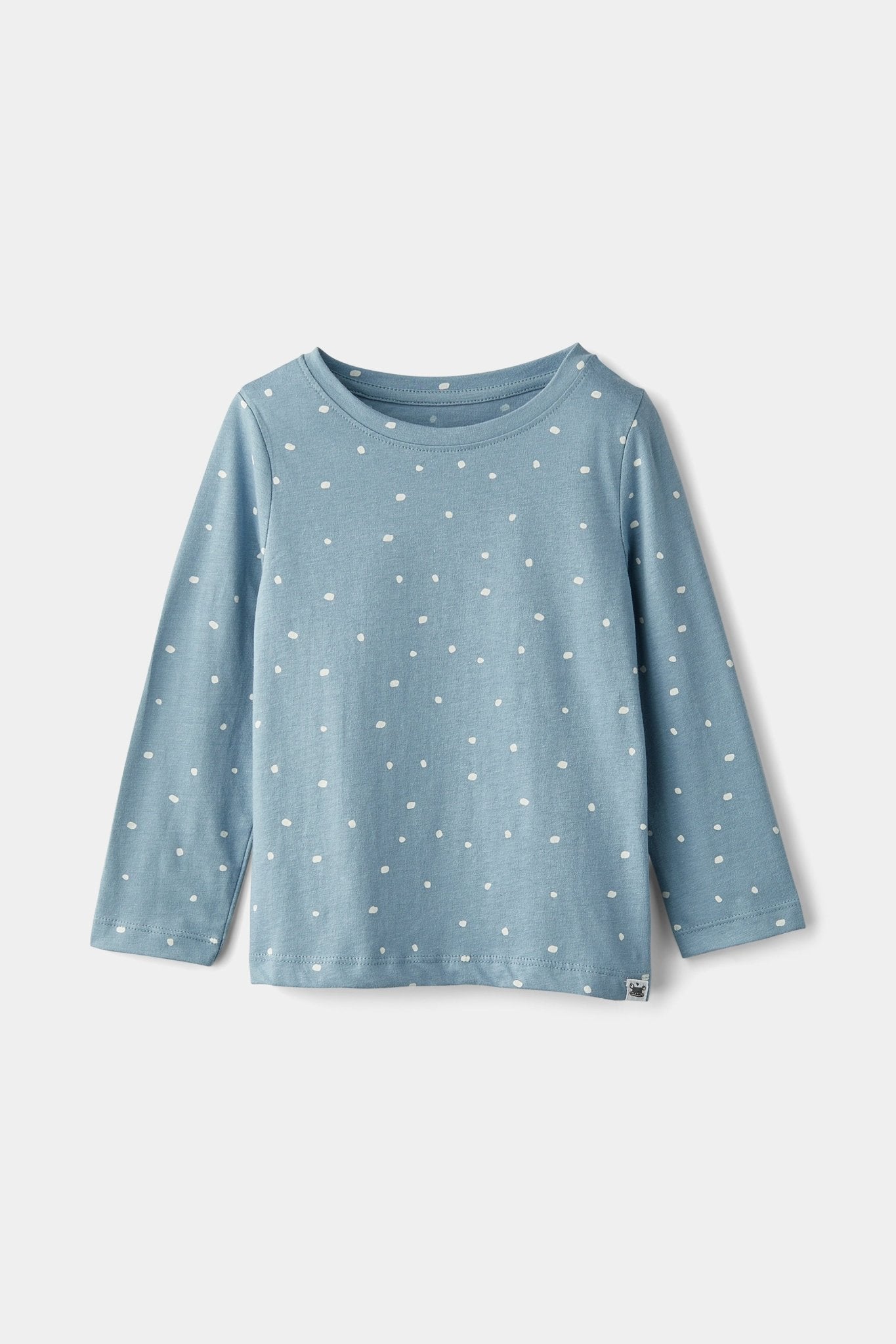 rise little earthling LS Crew Neck TGDKT00 - Ashley Blue Dots / 2-3y