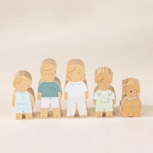 Coco Village Set of 5 Family Wooden Dollhouse characters Soap