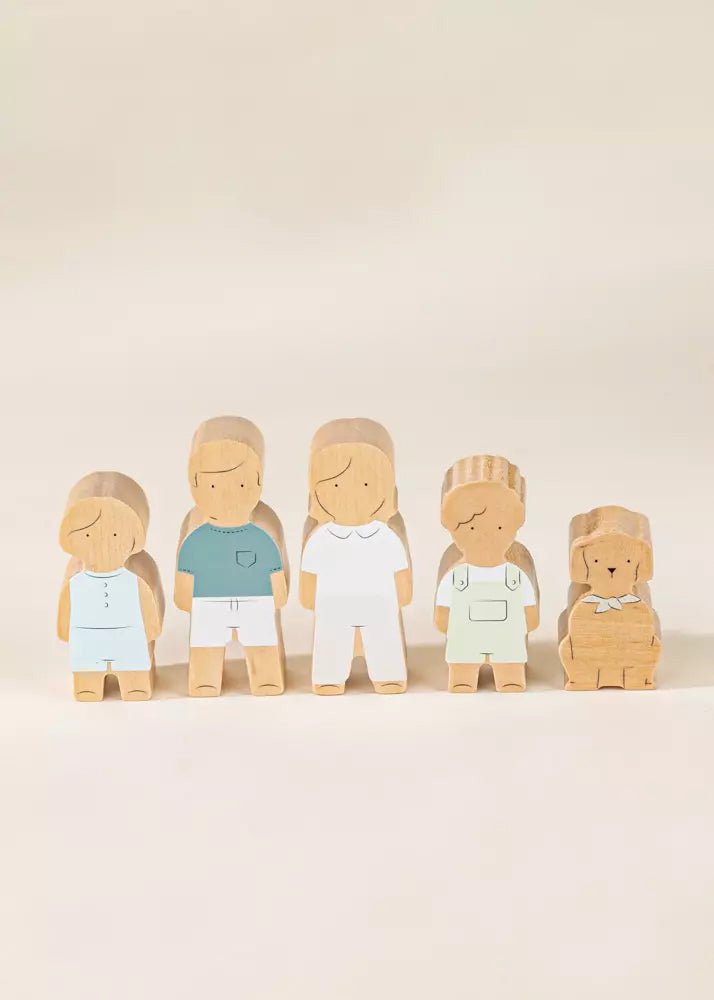 Coco Village Set of 5 Family Wooden Dollhouse characters Soap