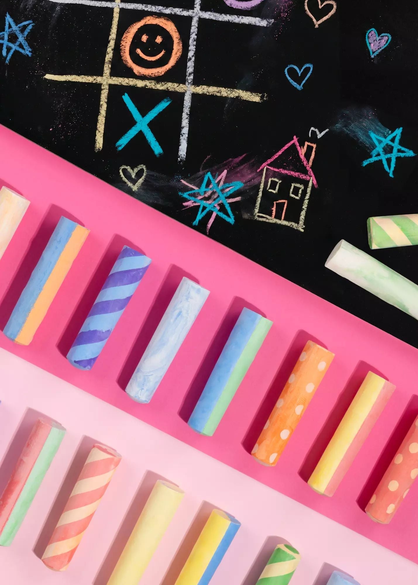 Coco Village Jumbo Rainbow Sidewalk Chalk (24 colors) Toy - Image 3