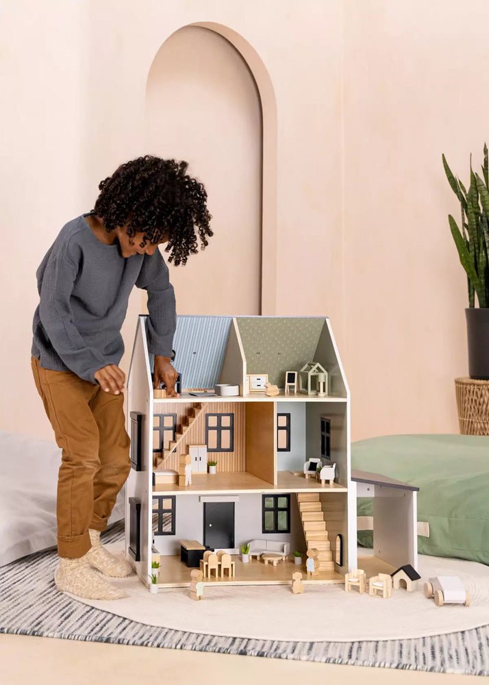 Coco Village Wooden Doll House Kids Room Furniture (7PCS) Soap - Image 7