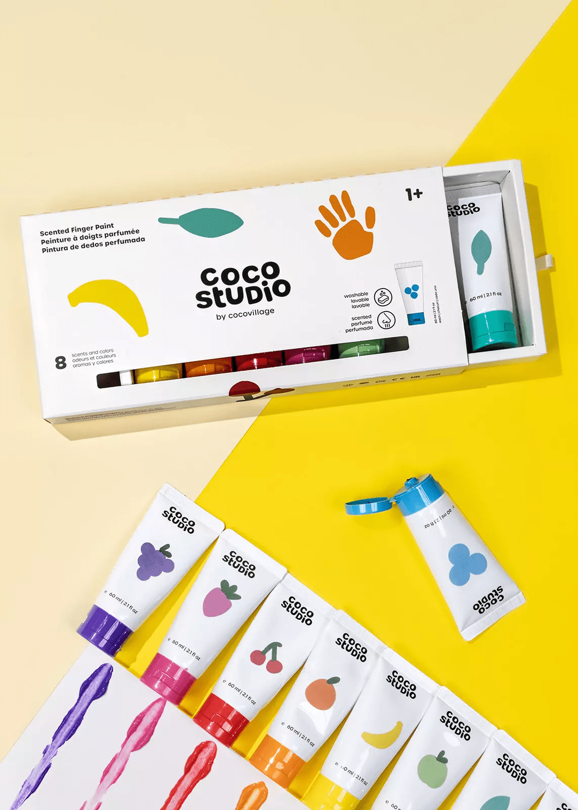 Coco Village Coco Studio Scented Fingerpaint Set - 8 colors Fragrance