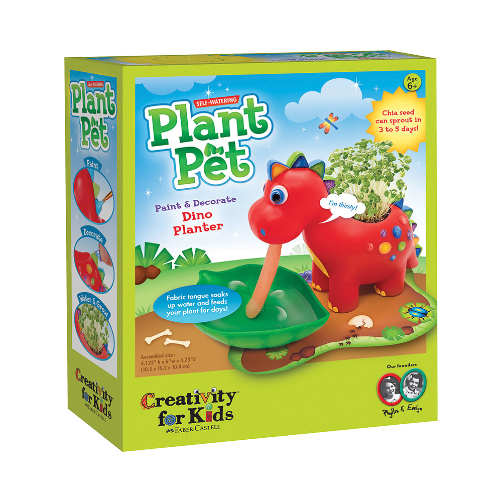 Creativity for Kids Self-Watering Plant Pet Dinosaur Dish - Image 2