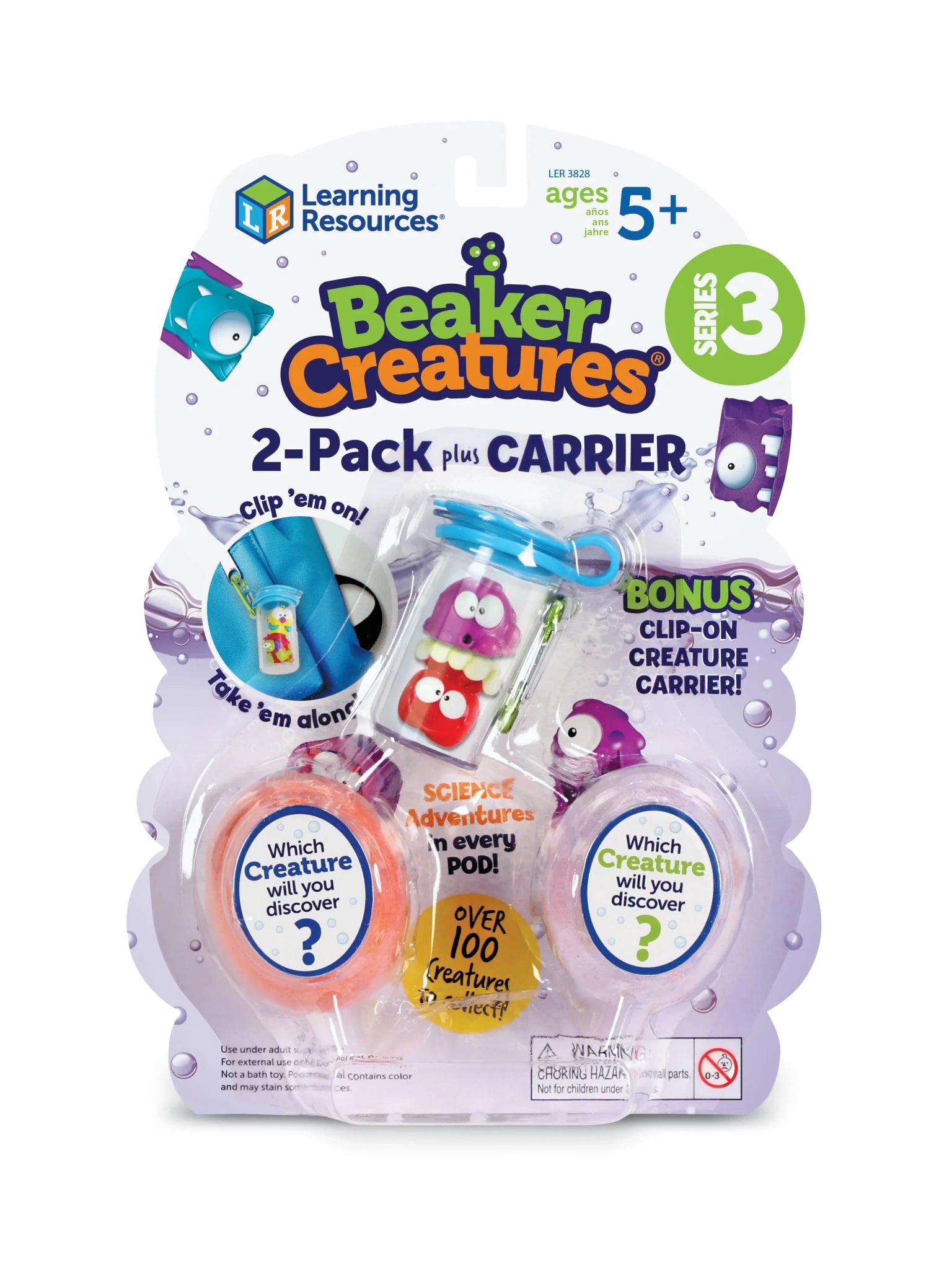 Learning Resources Beaker Creatures 2-Pack with Carrier Poster