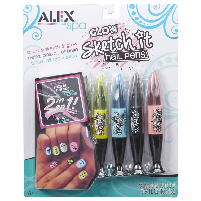 Alex - Spa - Glow Sketch It Nail Pens Brush