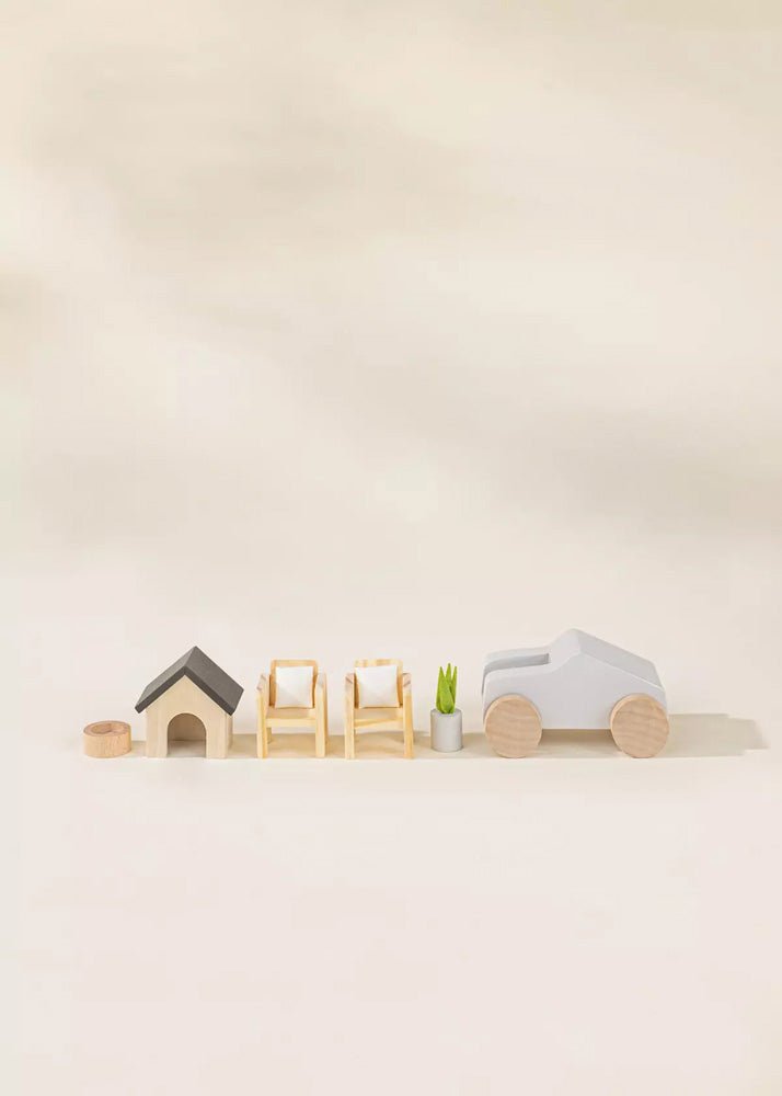 Coco Village Wooden Doll House Outdoor Furniture (8pcs) Bowl - Image 3