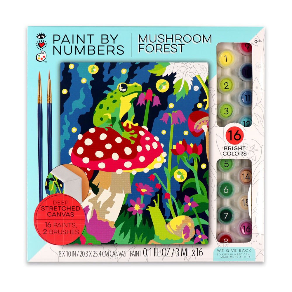 Bright Stripes iHeartArt Paint By Numbers- Mushroom Forest Brush
