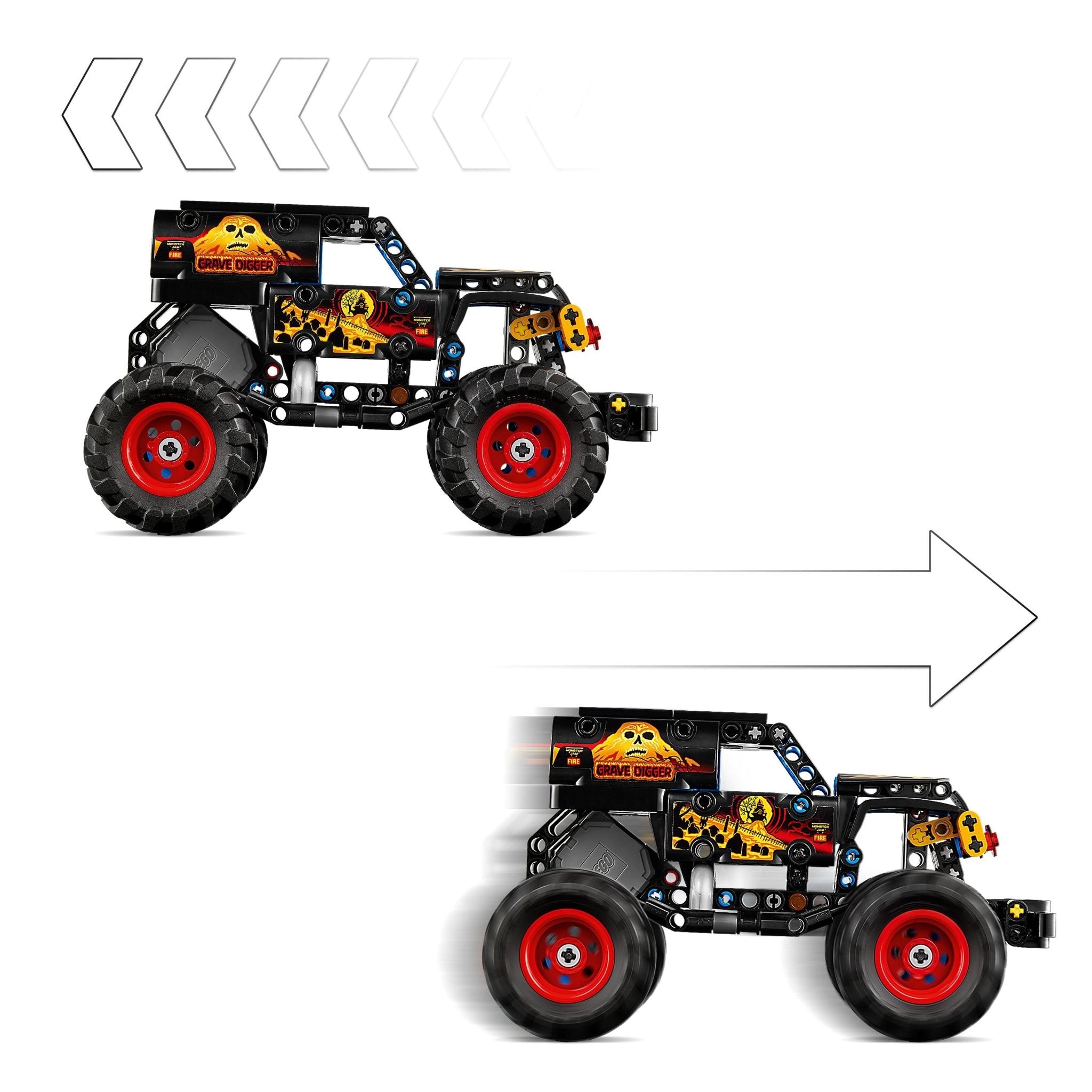 LEGO® Technic LEGO® Monster Jam Grave Digger Fire and Ice 42219 Toy - Image 2