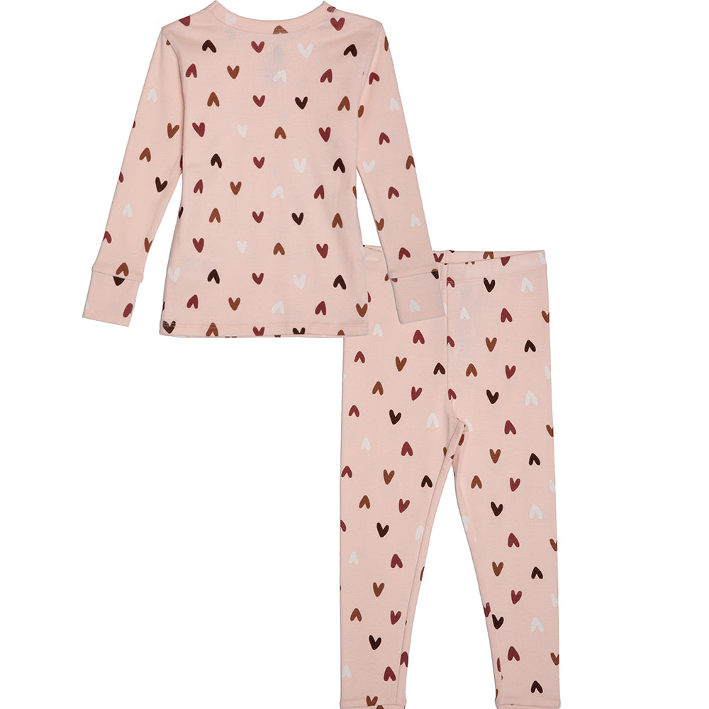 rise little earthling Long Sleeve 2 Piece Sleep Set TGFSL00 - White Botanical / 12-18M - Image 2