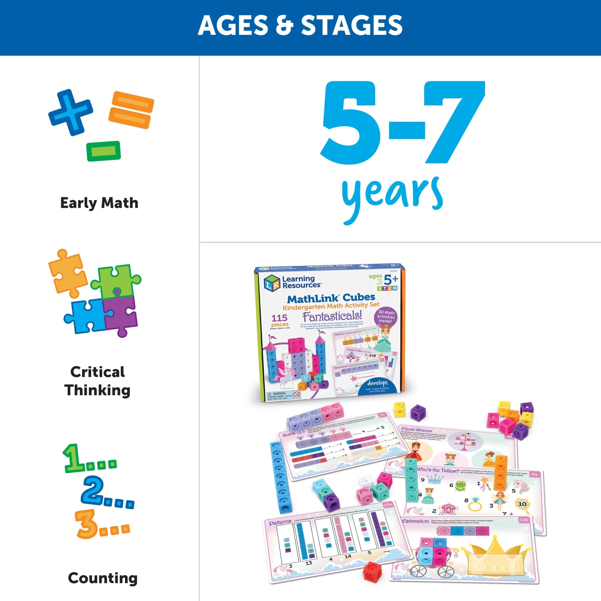 Learning Resources MathLink® Cube Activity Set - Fantasticals Puzzle - Image 6