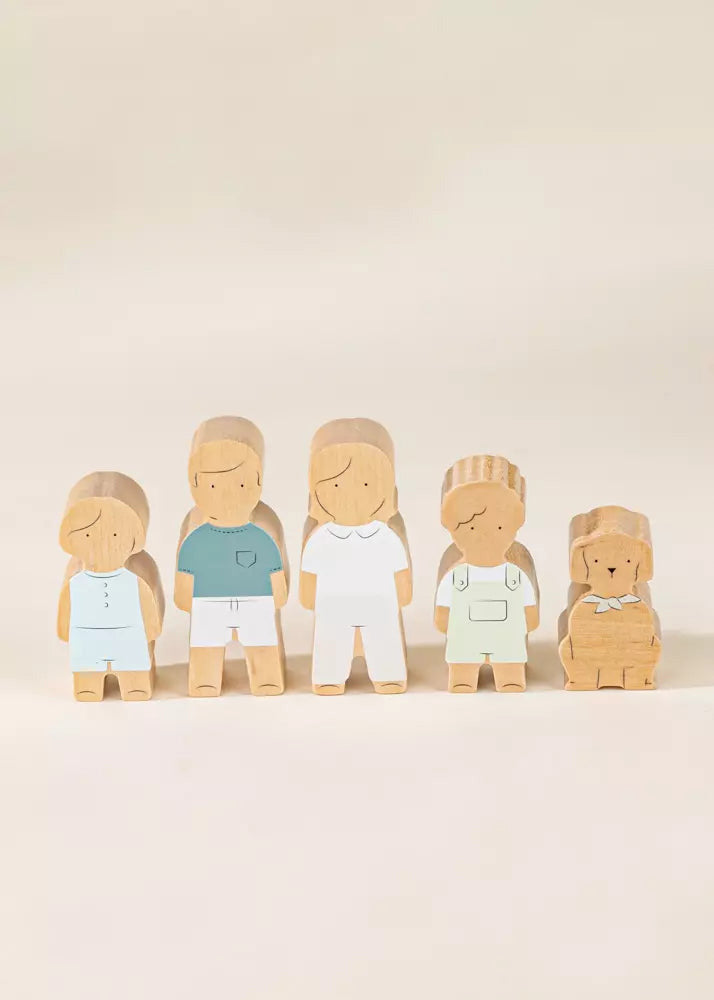 Coco Village Set of 5 Family Wooden Dollhouse characters Soap - Image 12