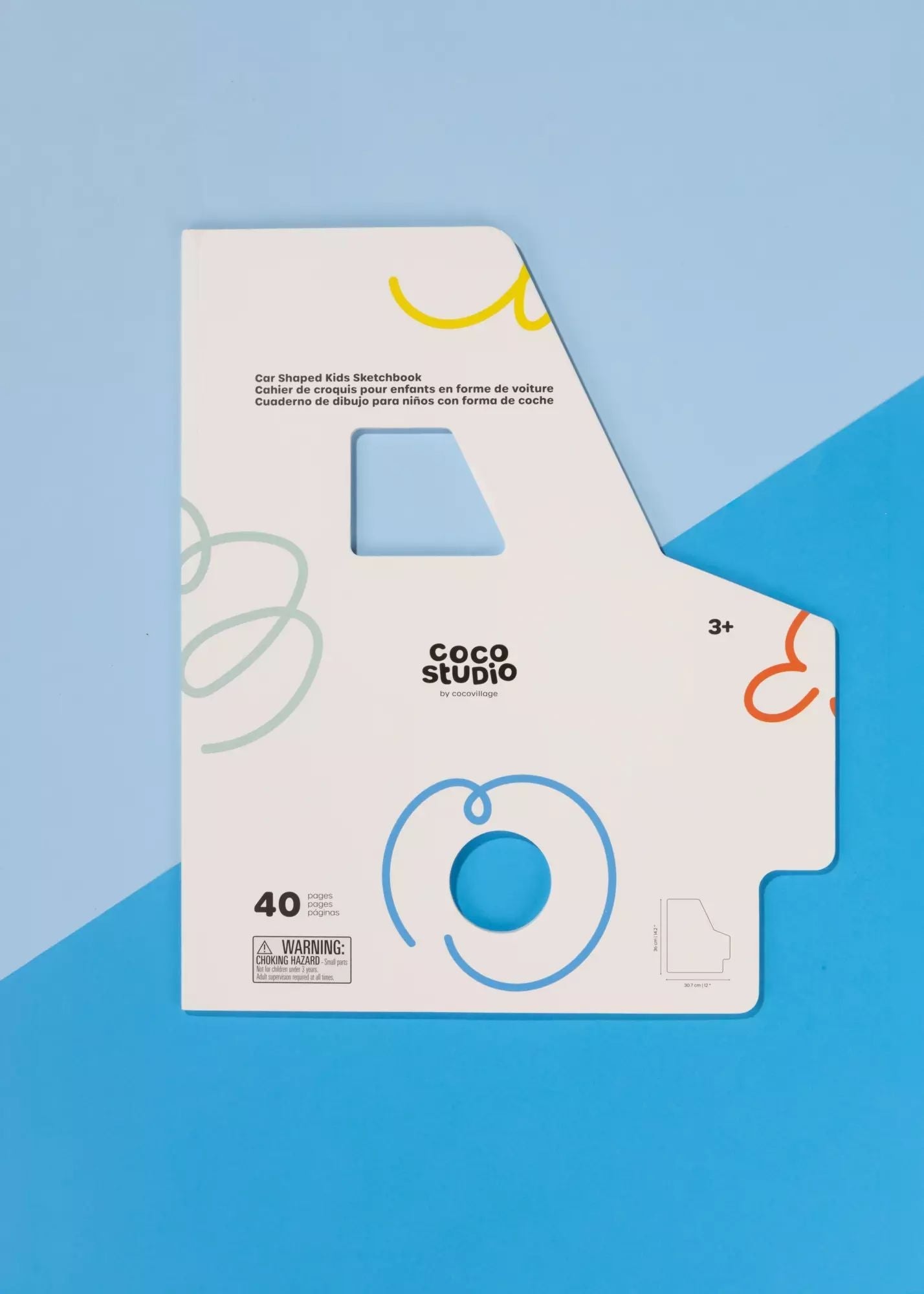 Coco Village Car Shaped Kids Sketchbook (40 pages) Toy