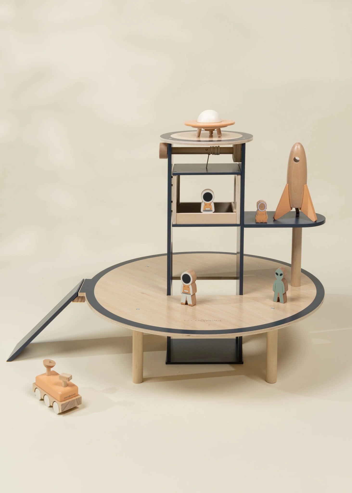 Coco Village Oversized Wooden Space Station Playset Toy
