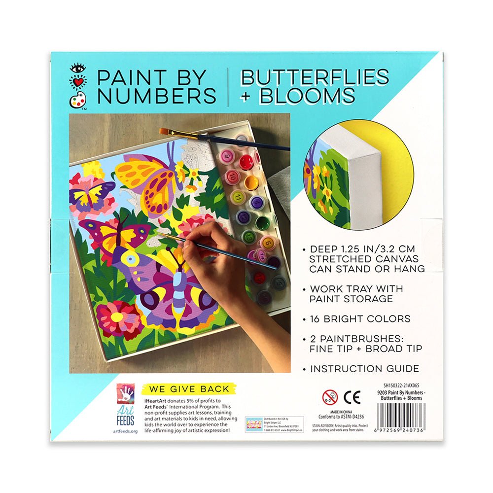 Bright Stripes iHeartArt Paint By Numbers- Butterflies + Blooms Brush - Image 3