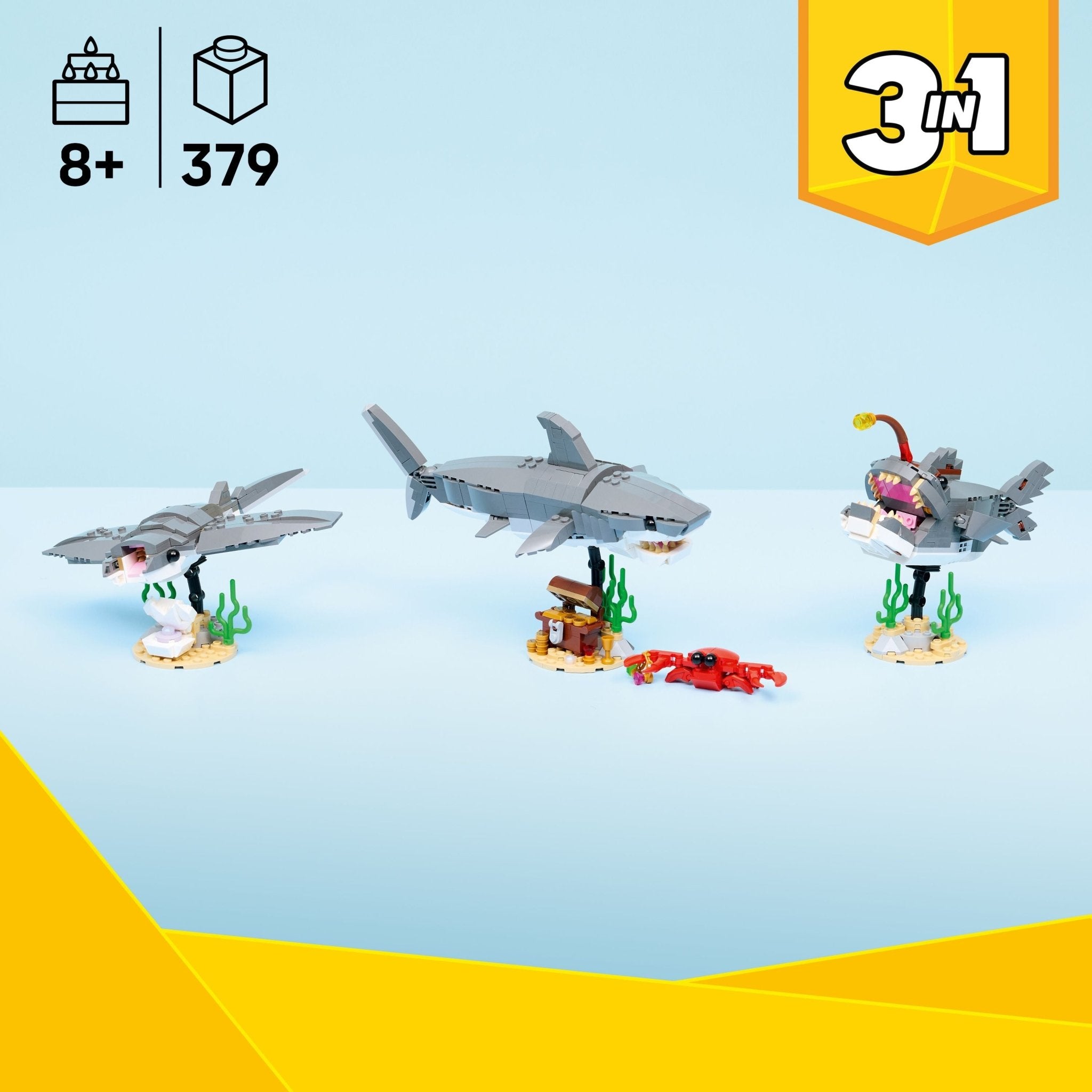 LEGO® Creator LEGO® Fierce Shark with a Treasure Chest 31381 Toy - Image 2