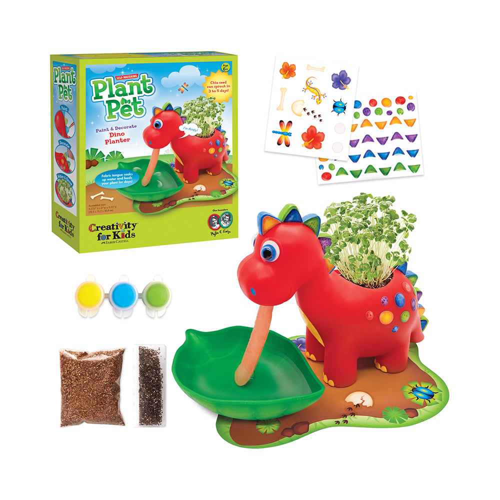 Creativity for Kids Self-Watering Plant Pet Dinosaur Dish